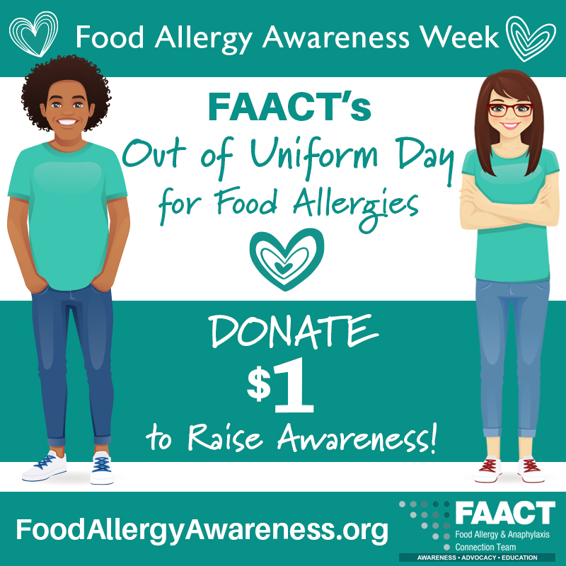 FAACT's DRESS DOWN DAY for FOOD ALLERGY AWARENESS with Red Sneakers for Oakley
